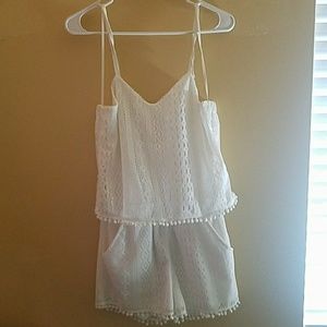 All white romper